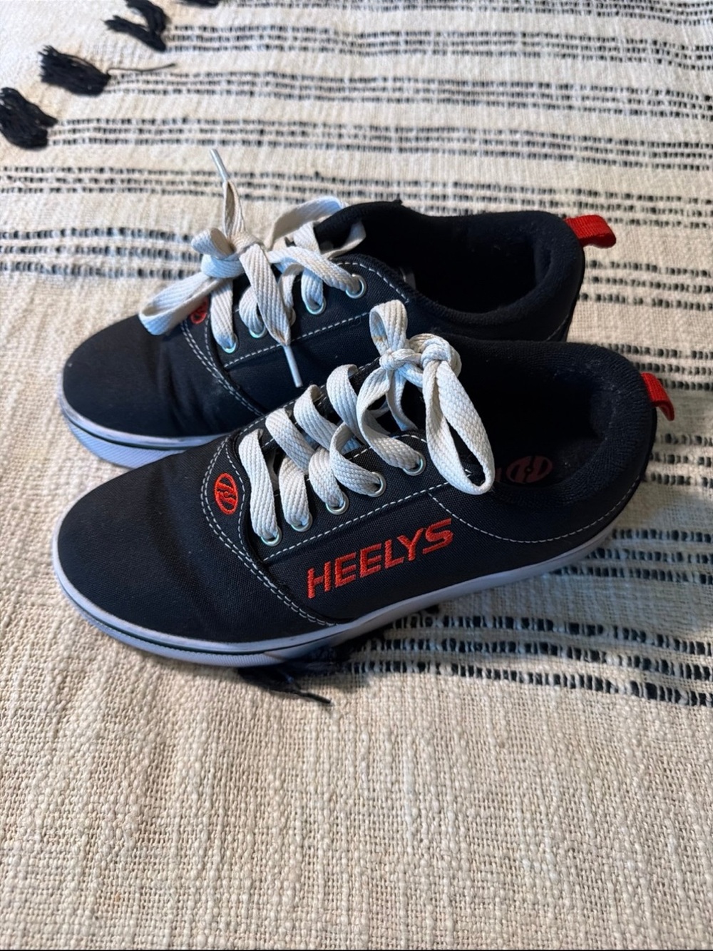 Heelys Kids Black Sneakers with Red Logo